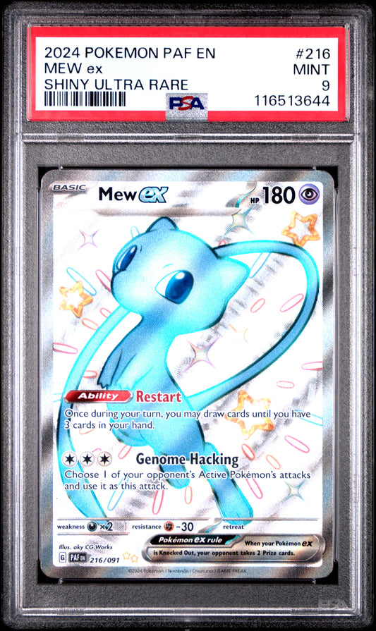 2024 Pokemon Paf En-Paldean Fates Mew Ex #216 PSA 9
