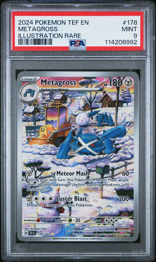2024 Pokemon Tef En-Temporal Forces Metagross #178 PSA 9