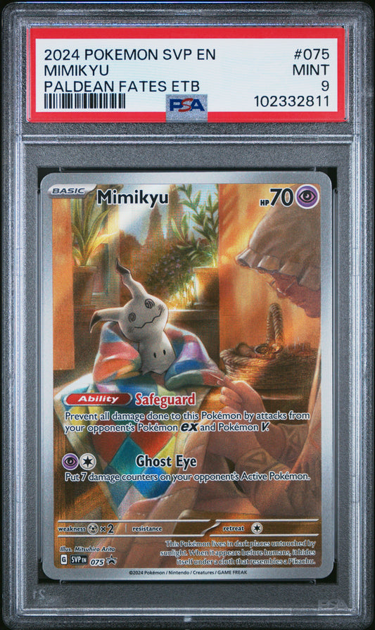 2024 Pokemon Svp En-Sv Black Star Promo Mimikyu #075 PSA 9