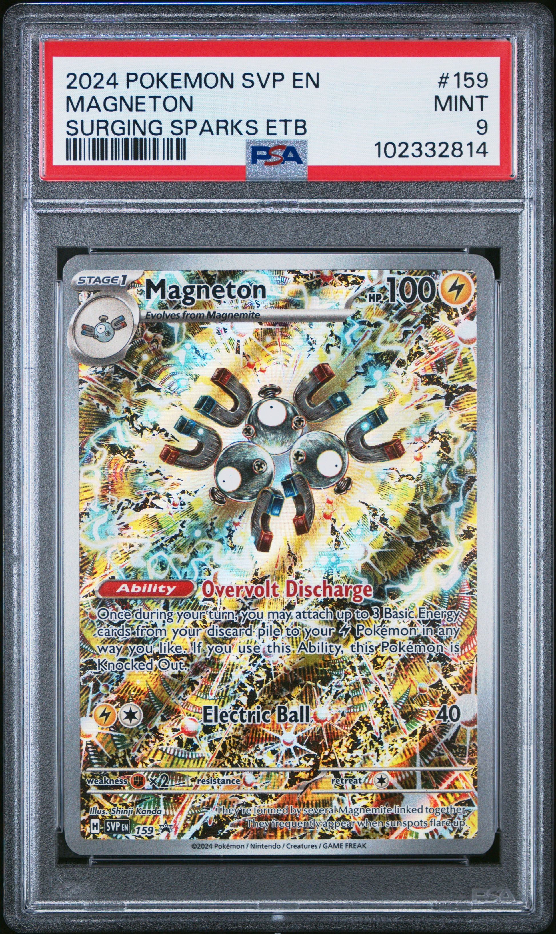 2024 Pokemon Svp En-Sv Black Star Promo Magneton #159 PSA 9