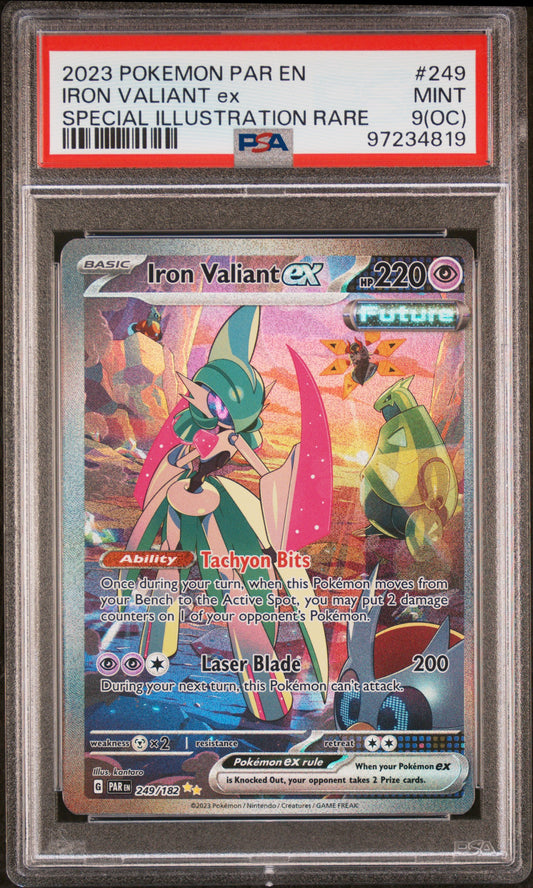 2023 Pokemon Par En-Paradox Rift Iron Valiant Ex #249 PSA 9
