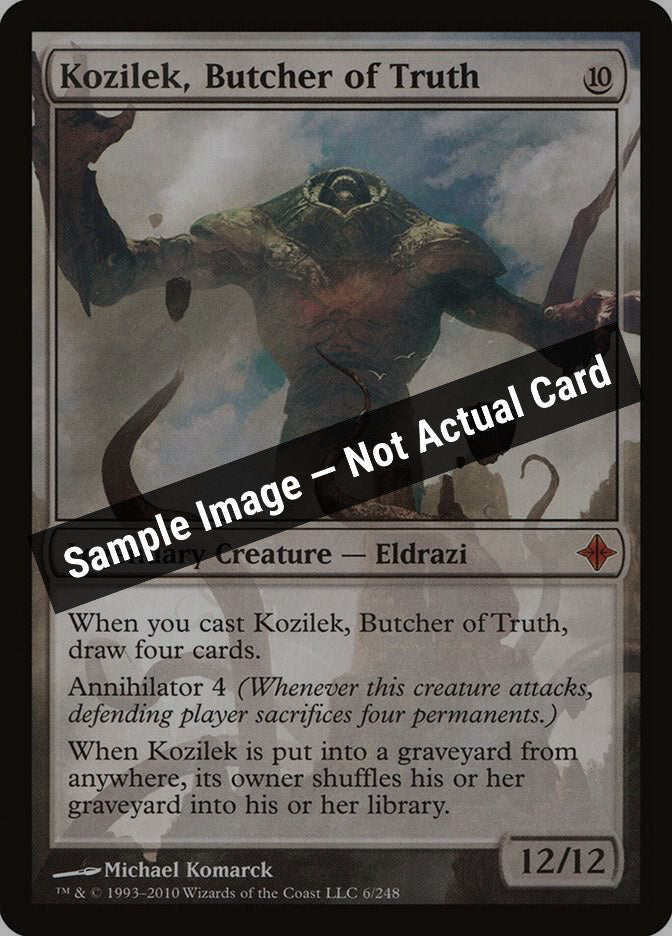 Magic,Rise of the Eldrazi,Kozilek, Butcher of Truth - 6,Normal,Lightly Played — Sample Image, Not Actual Card
