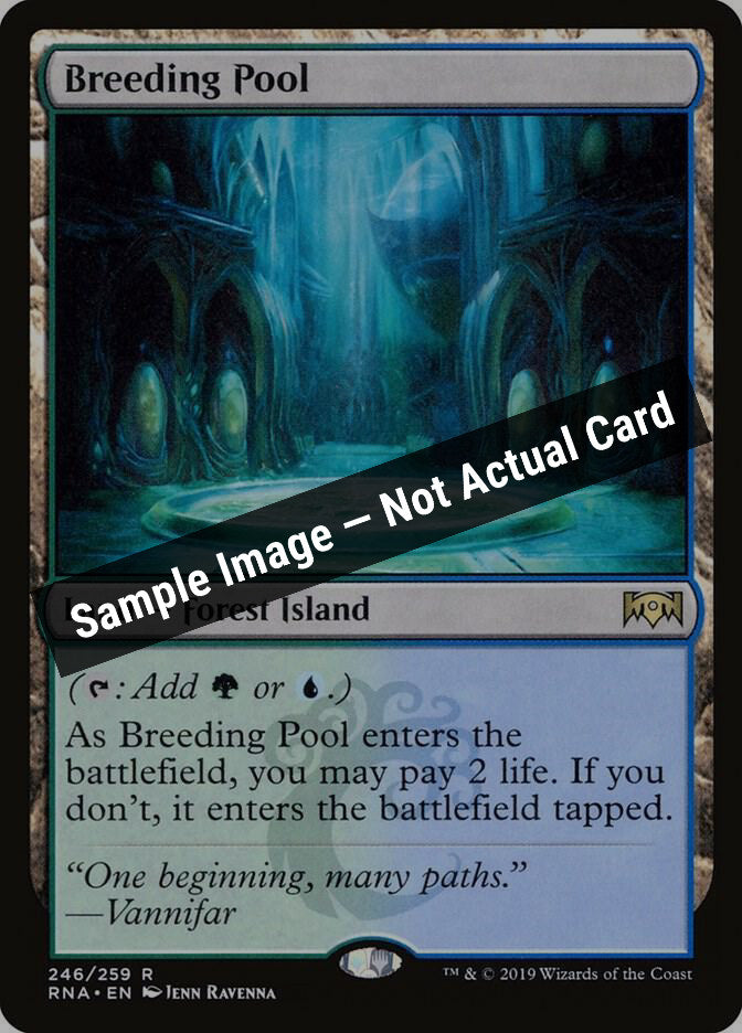 Magic,Ravnica Allegiance,Breeding Pool - 246,Normal,Lightly Played — Sample Image, Not Actual Card