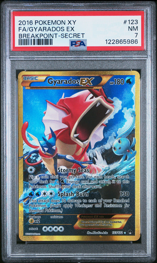 2016 Pokemon Xy Breakpoint Fa/Gyarados Ex #123 PSA 7