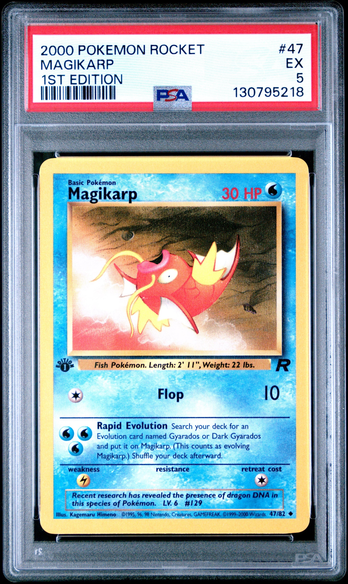 2000 Pokemon Rocket Magikarp #47 PSA 5