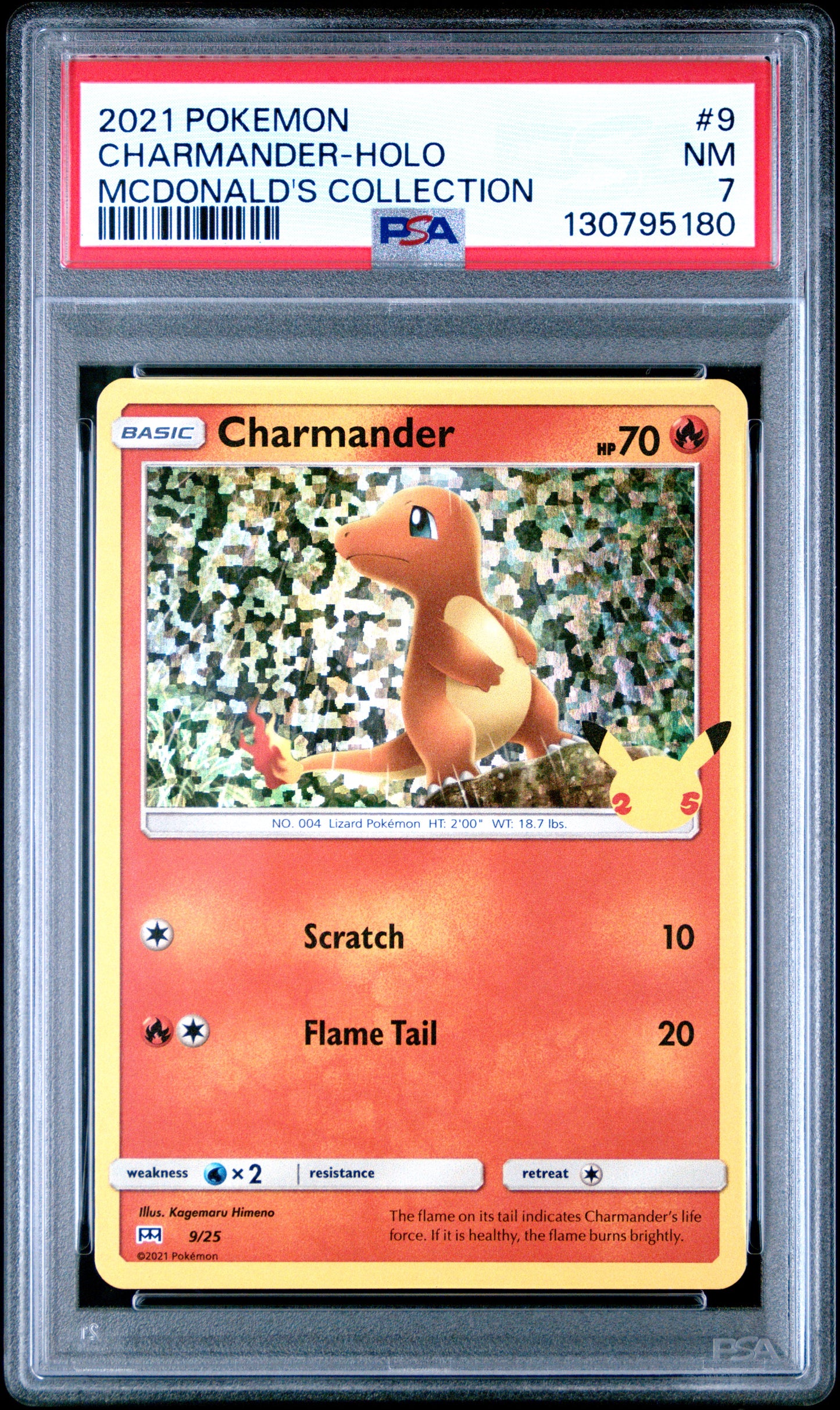 2021 Pokemon Mcdonald'S Collection Charmander-Holo #9 PSA 7