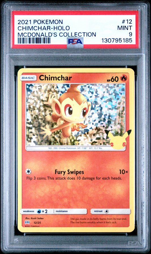 2021 Pokemon Mcdonald'S Collection Chimchar-Holo #12 PSA 9