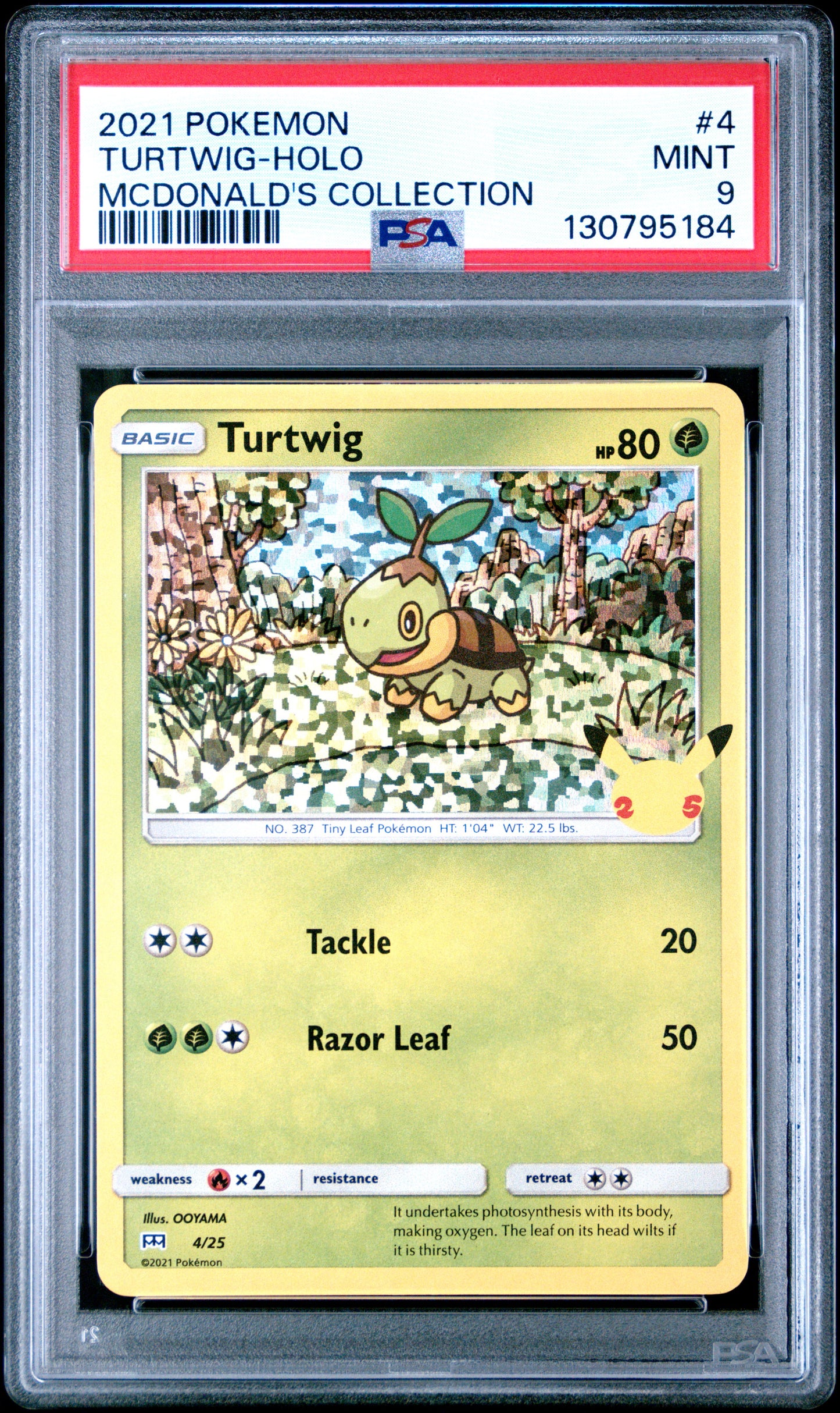 2021 Pokemon Mcdonald'S Collection Turtwig-Holo #4 PSA 9