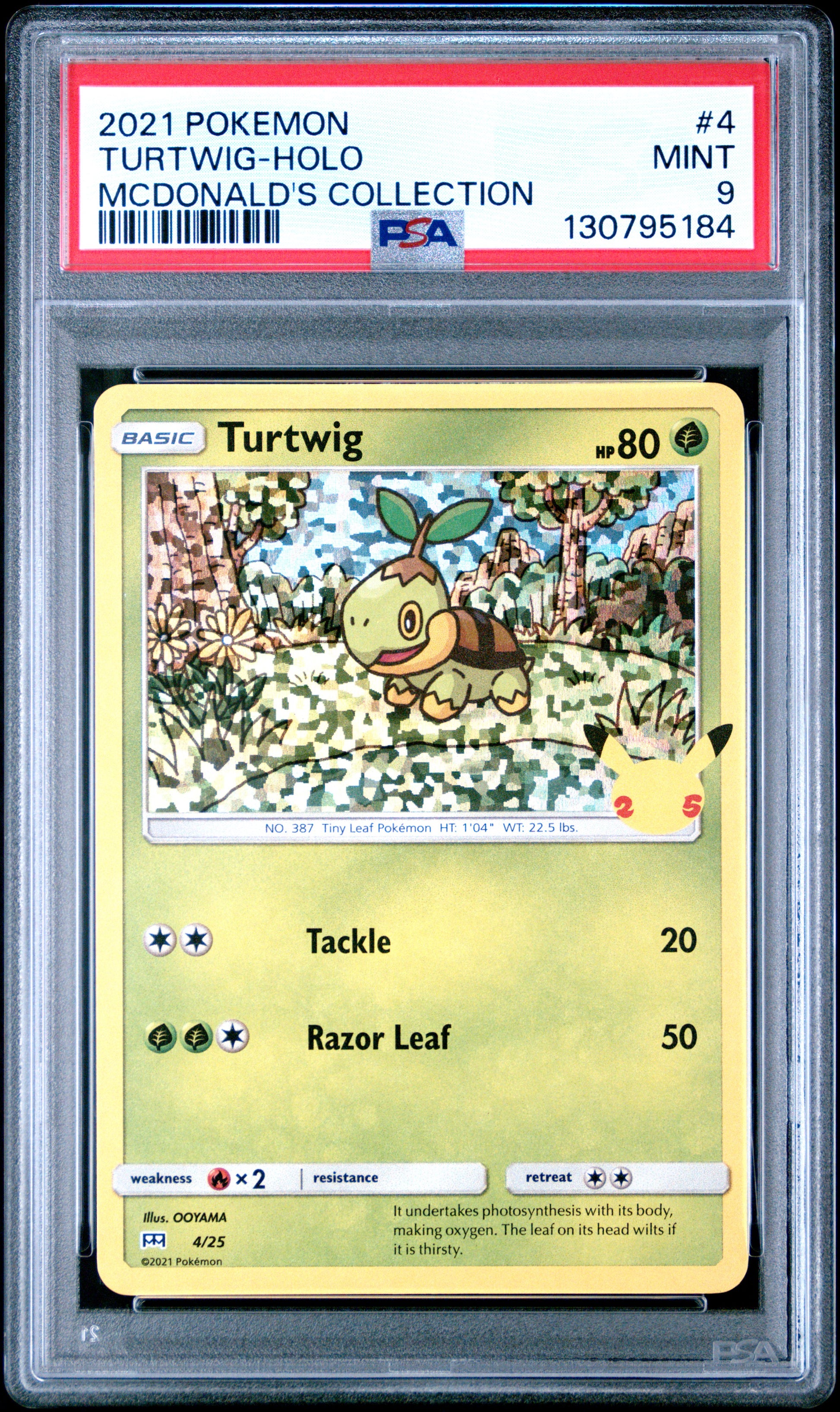 2021 Pokemon Mcdonald'S Collection Turtwig-Holo #4 PSA 9