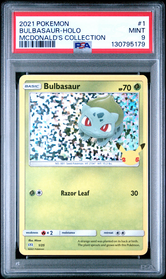 2021 Pokemon Mcdonald'S Collection Bulbasaur-Holo #1 PSA 9