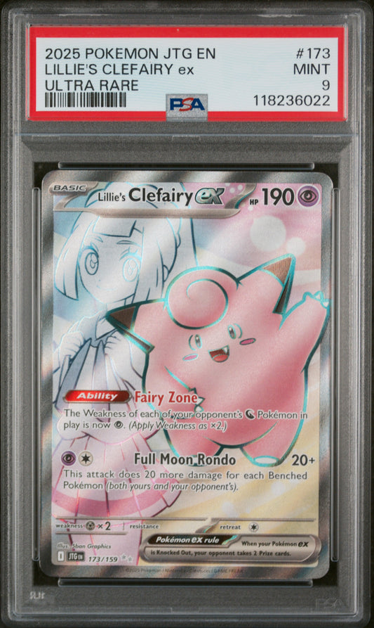 2025 Pokemon Jtg En-Journey Together Lillie'S Clefairy Ex #173 PSA 9