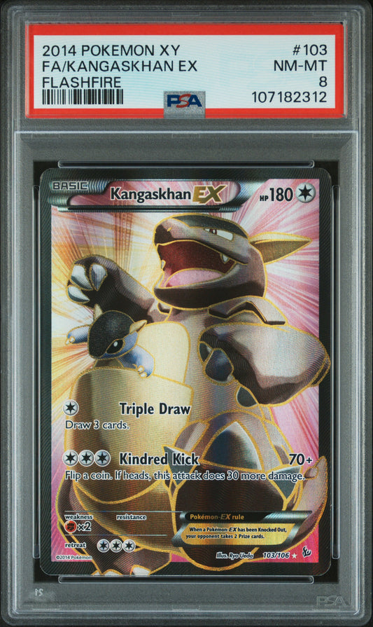 2014 Pokemon Xy Flashfire Fa/Kangaskhan Ex #103 PSA 8