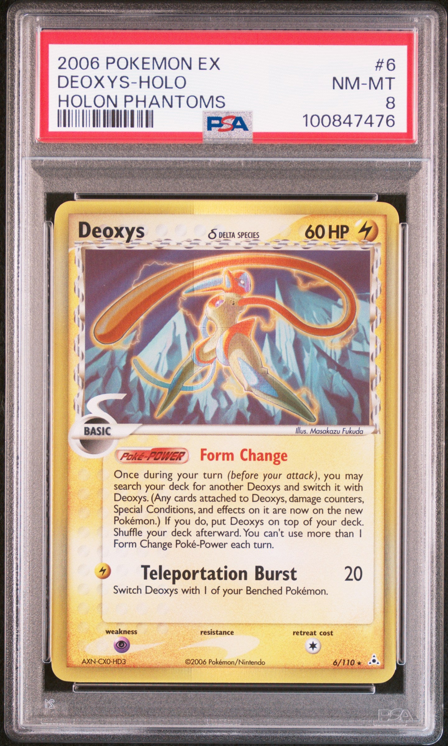 2006 Pokemon Ex Holon Phantoms Deoxys-Holo #6 PSA 8