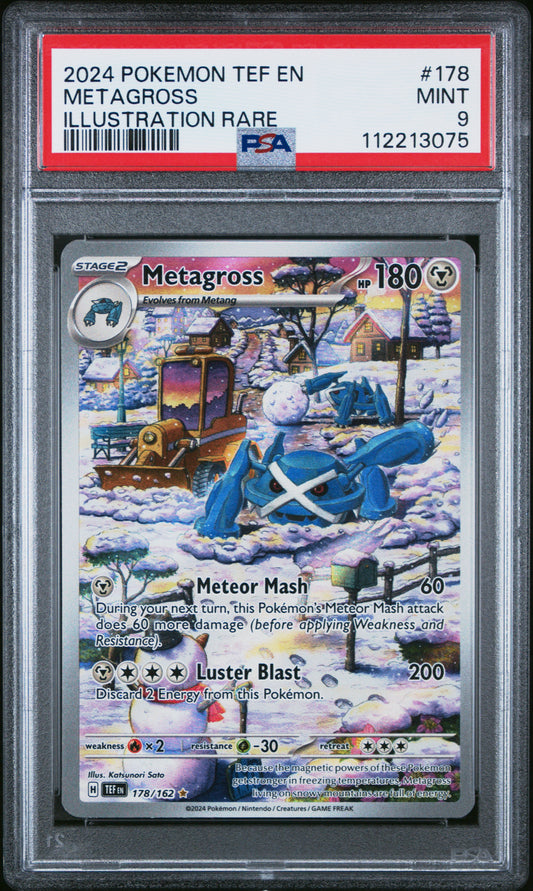 2024 Pokemon Tef En-Temporal Forces Metagross #178 PSA 9