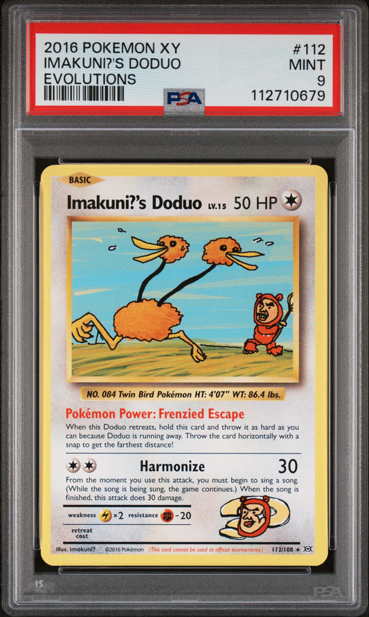 2016 Pokemon Xy Evolutions Imakuni?'S Doduo #112 PSA 9