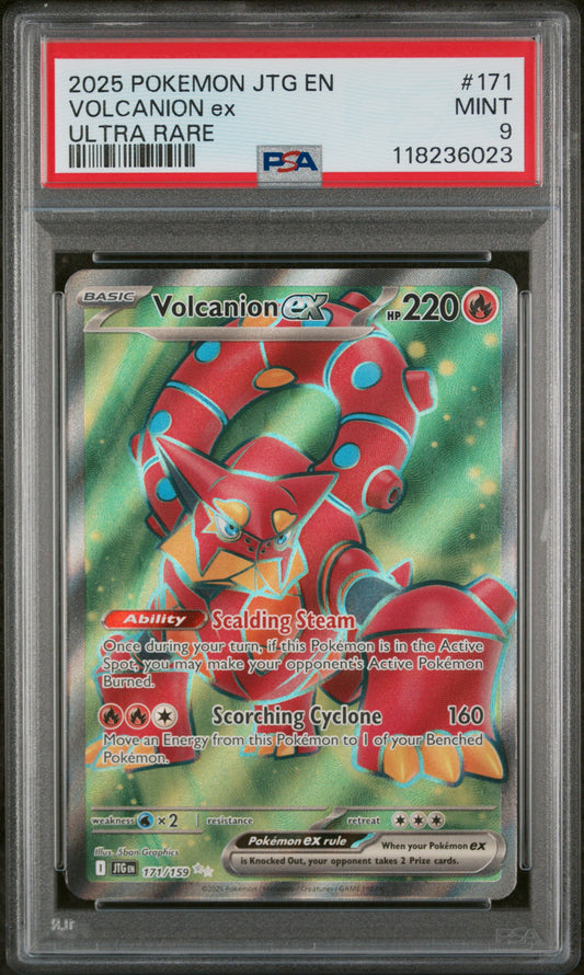 2025 Pokemon Jtg En-Journey Together Volcanion Ex #171 PSA 9