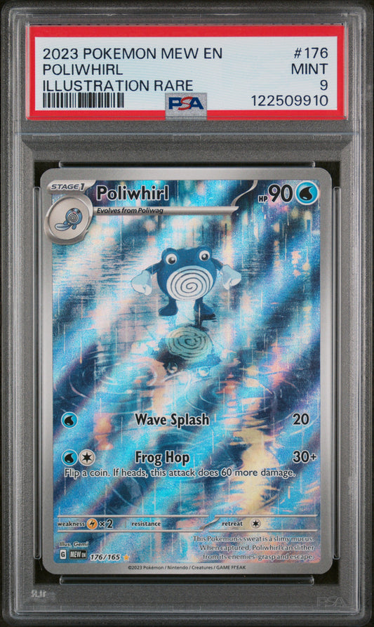 2023 Pokemon Mew En-151 Poliwhirl #176 PSA 9