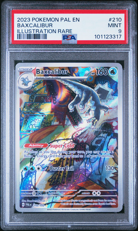 2023 Pokemon Pal En-Paldea Evolved Baxcalibur #210 PSA 9