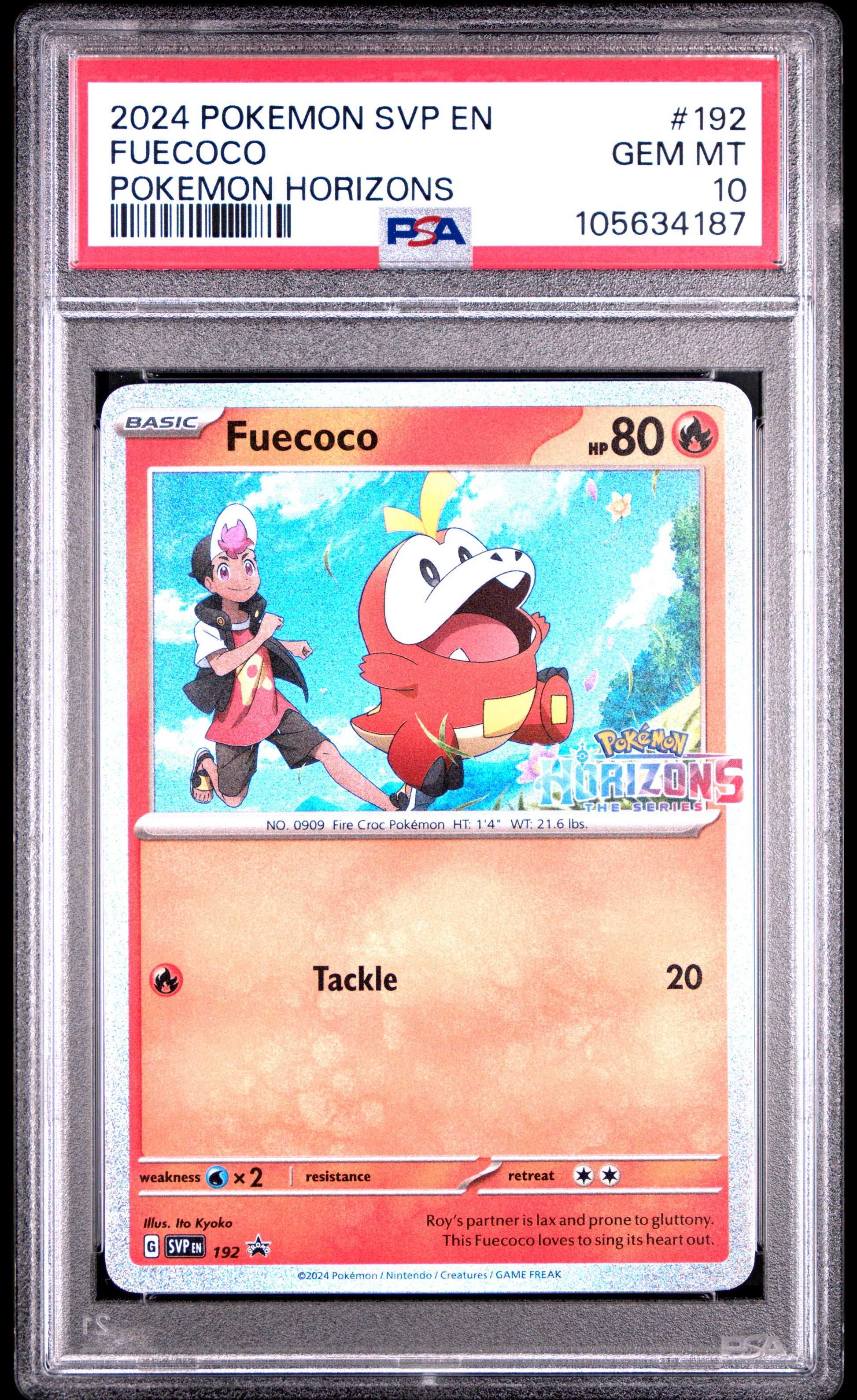2024 Pokemon Svp En-Sv Black Star Promo Fuecoco #192 PSA 10