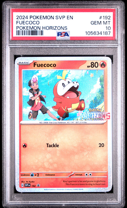 2024 Pokemon Svp En-Sv Black Star Promo Fuecoco #192 PSA 10