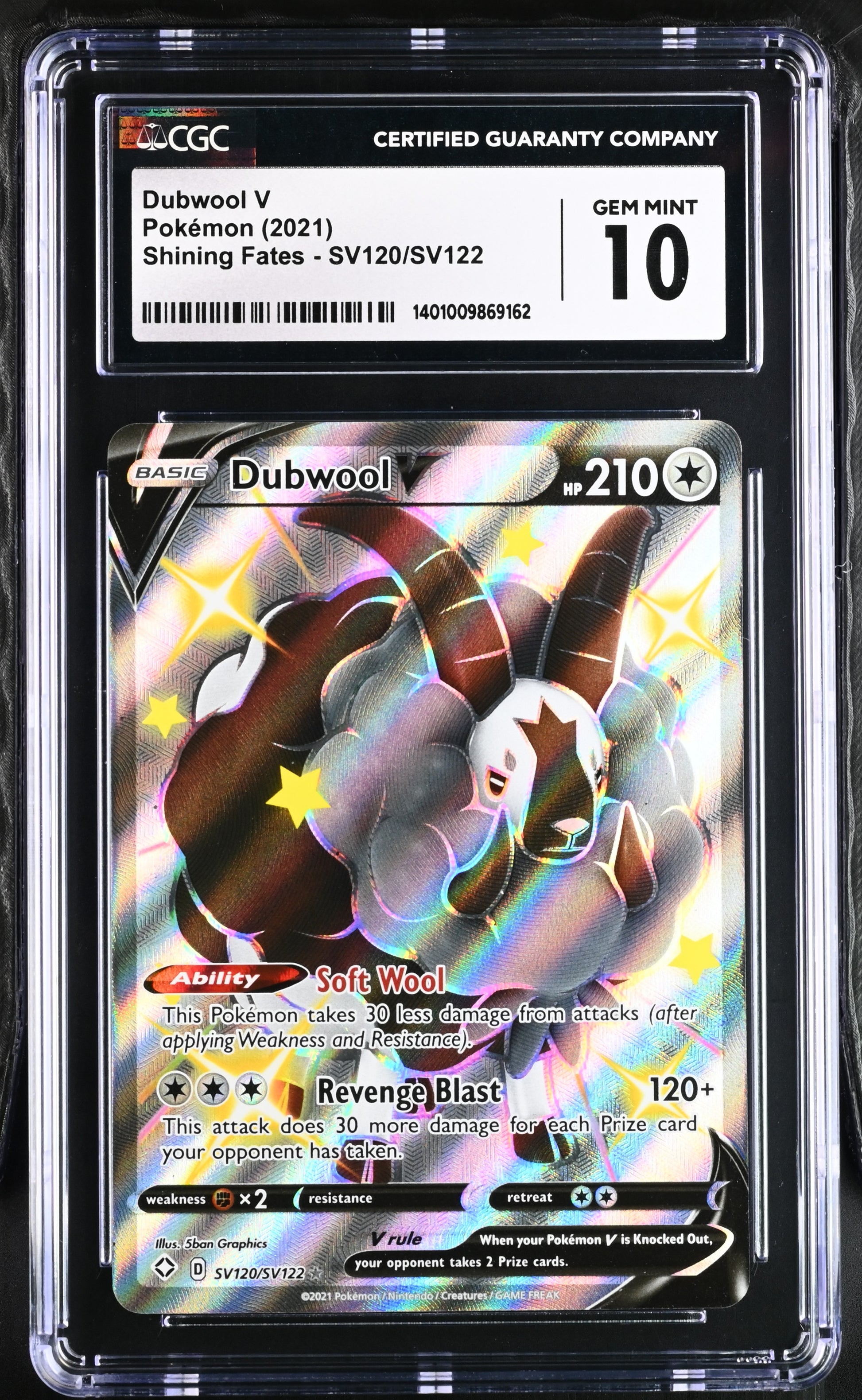 2021 Shining Fates #SV120/SV122 Dubwool V CGC 10