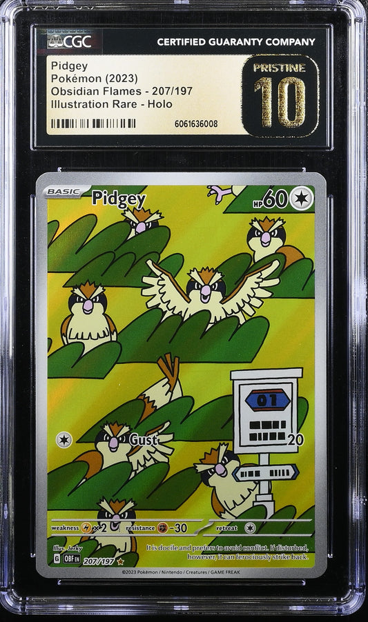 2023 Obsidian Flames #207/197 Pidgey CGC 10