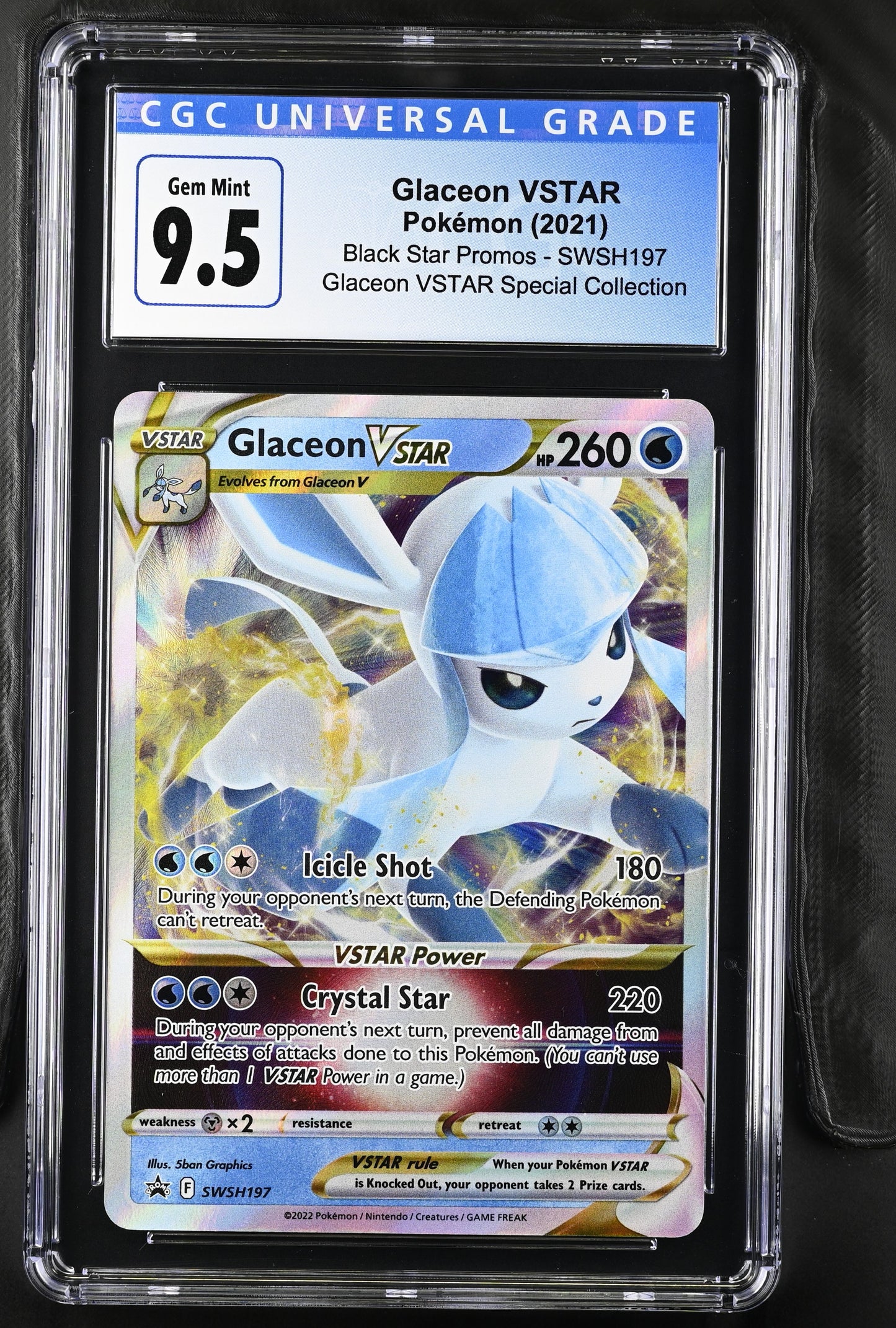 2022 Black Star Promos #SWSH197 Glaceon VSTAR CGC 10