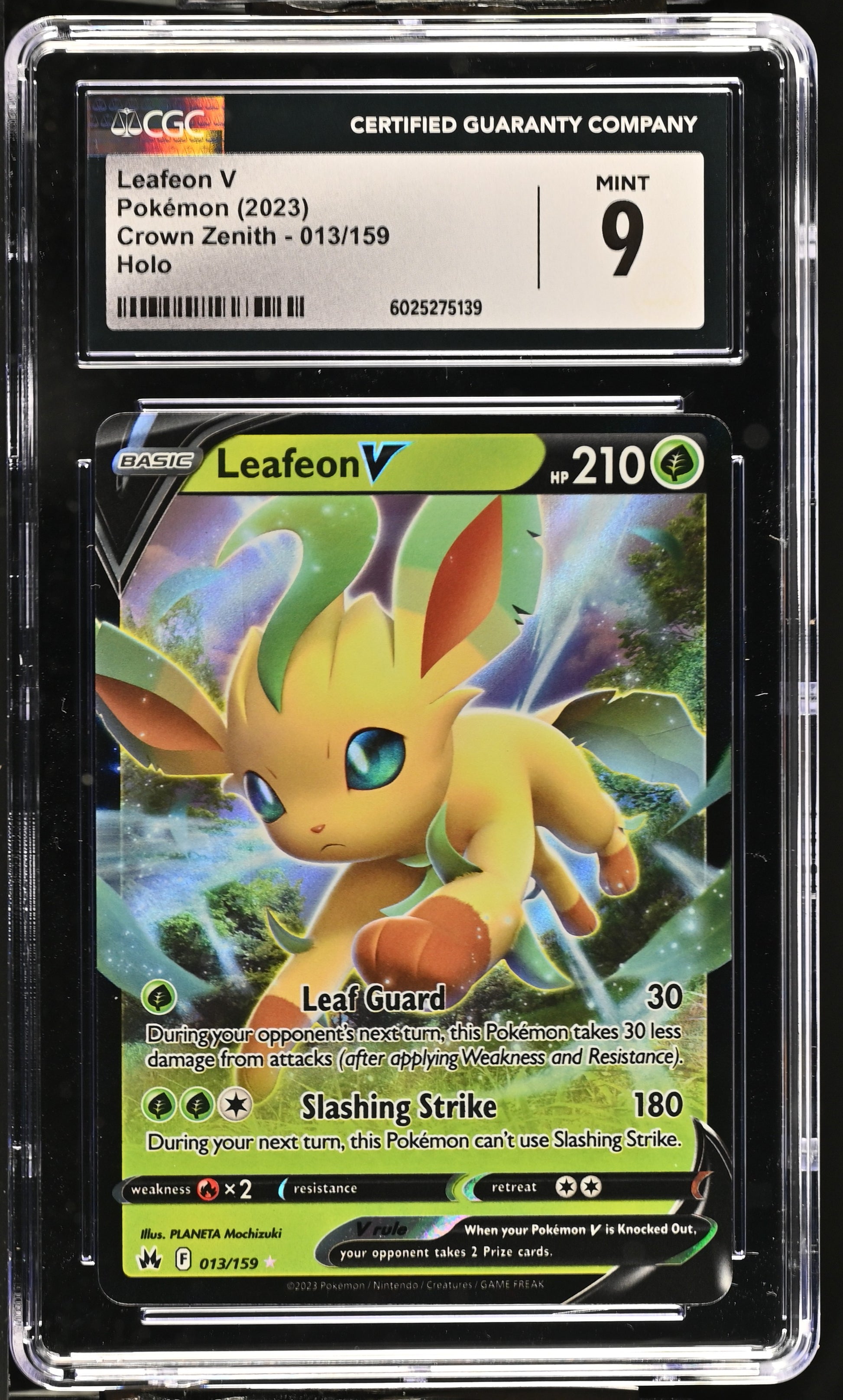 2023 Crown Zenith #013/159 Leafeon V CGC 9