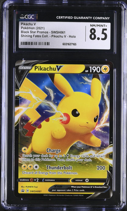 2021 Black Star Promos #SWSH061 Pikachu V CGC 8.5