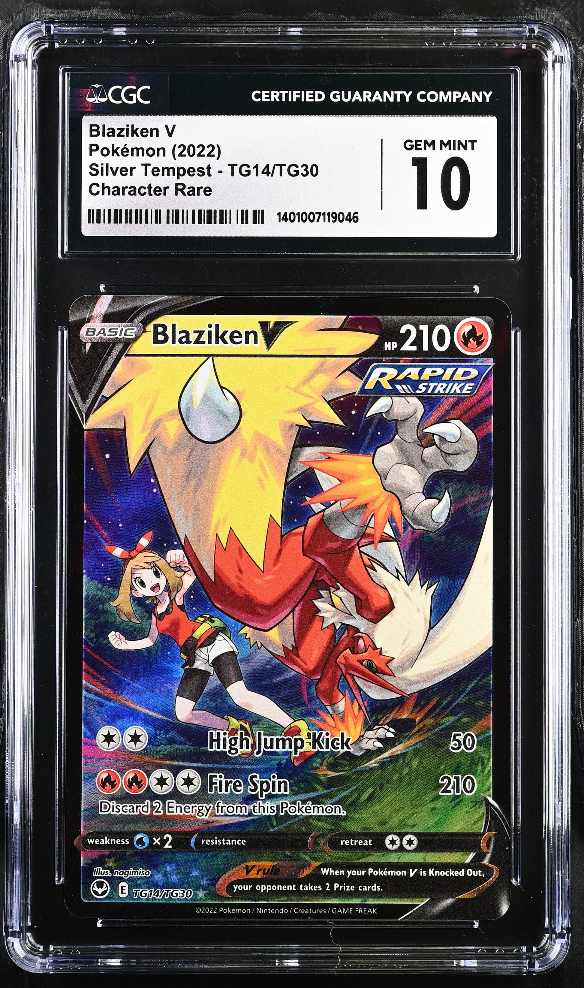 2022 Silver Tempest Blaziken V #TG14/TG30 CGC 10