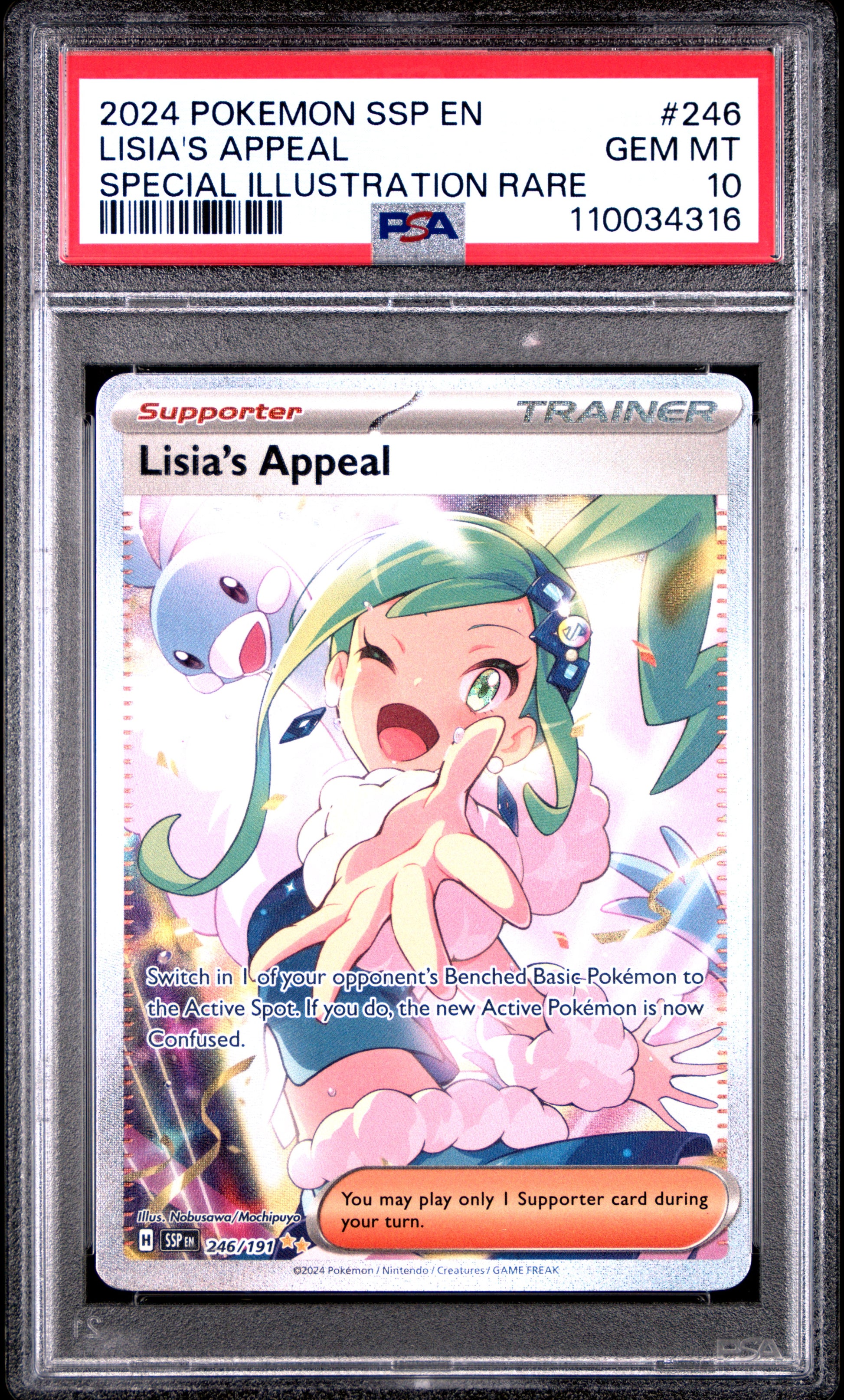 2024 Pokemon Ssp En-Surging Sparks Lisia'S Appeal #246 PSA 10