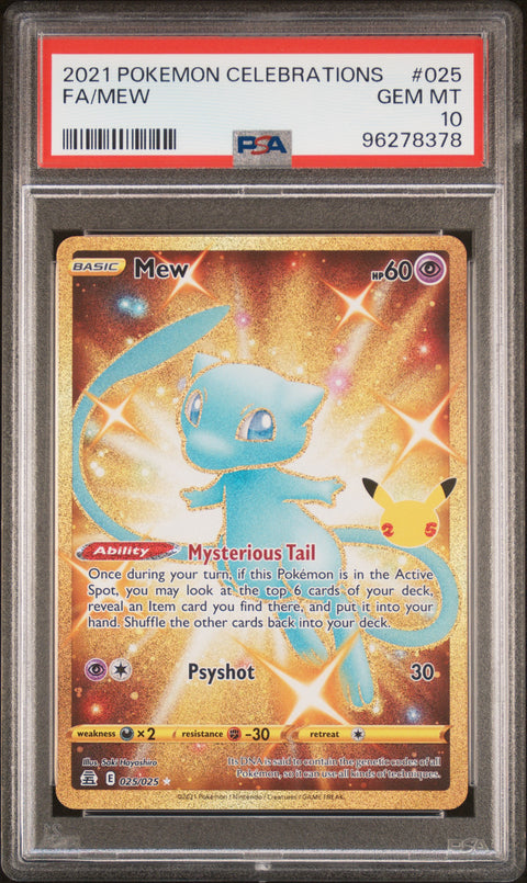 2021 Pokemon Celebrations Fa/Mew #025 PSA 10