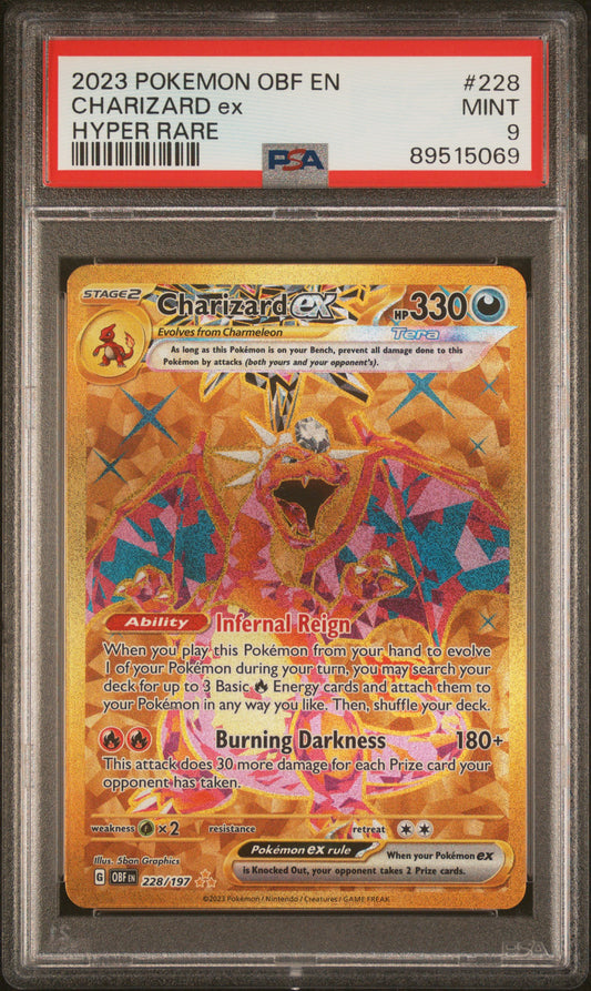 2023 Pokemon Obf En-Obsidian Flames Charizard Ex #228 PSA 9