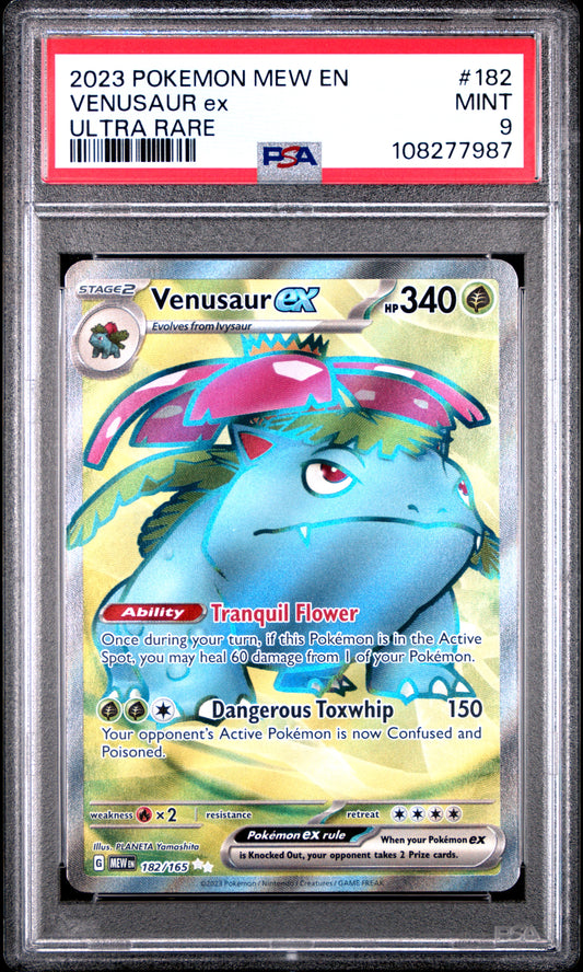 2023 Pokemon Mew En-151 Venusaur Ex #182 PSA 9