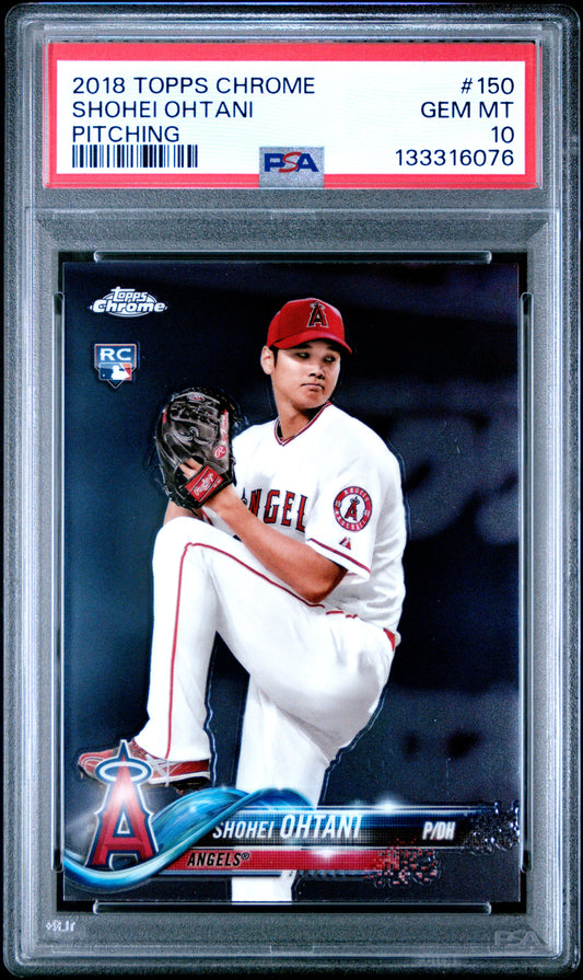 2018 Topps Chrome #150 Shohei Ohtani Pitching PSA 10 133316076