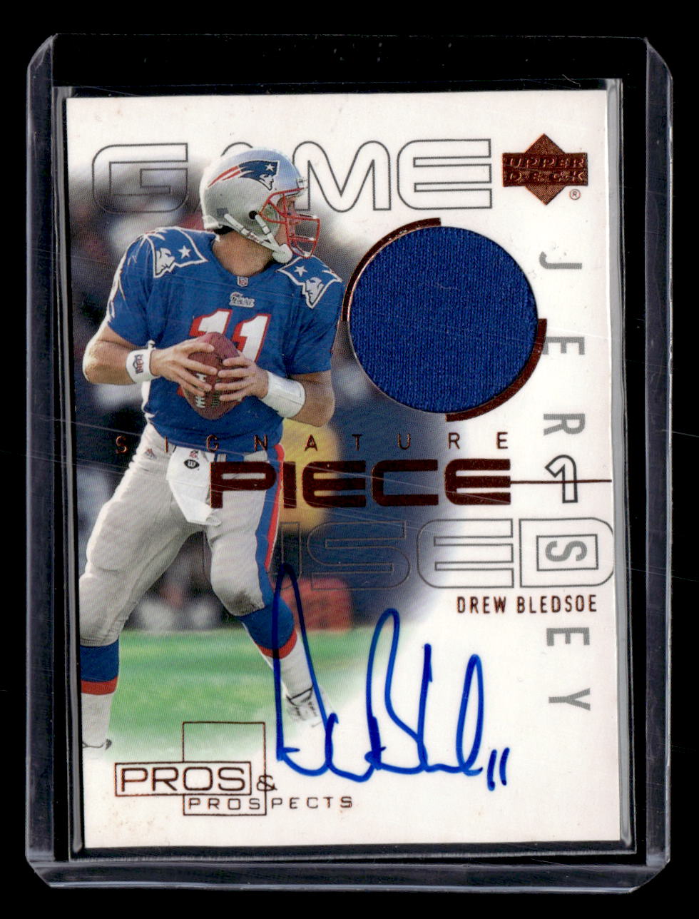 2000 Upper Deck Pros & Prospects #SP-DB Drew Bledsoe Signature Piece 1