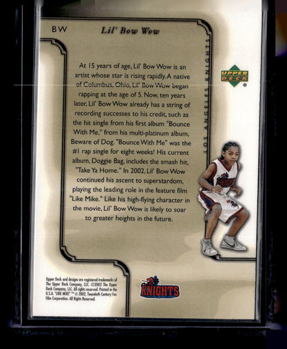 2002 Upper Deck Like Mike Lil' Bow Wow Auto