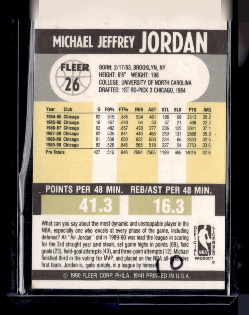 1990-91 Fleer #26b Michael Jordan