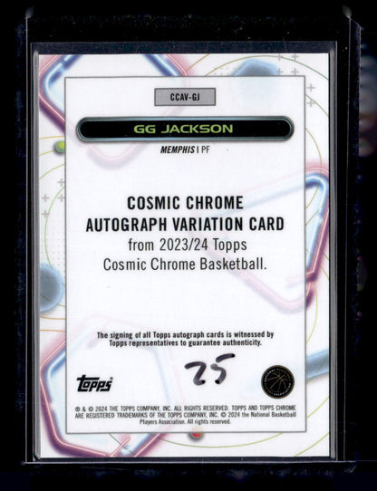 2023-24 Topps Chrome Cosmic #CCAV-GJ GG Jackson Auto Gold Refractors #/50