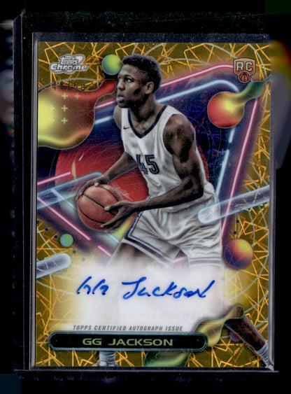 2023-24 Topps Chrome Cosmic #CCAV-GJ GG Jackson Auto Gold Refractors #/50