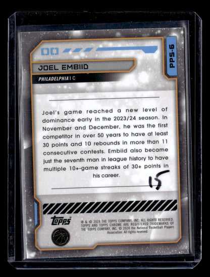 2023-24 Topps Chrome Cosmic #PPS-6 Joel Embiid Planetary Pursuit Sun