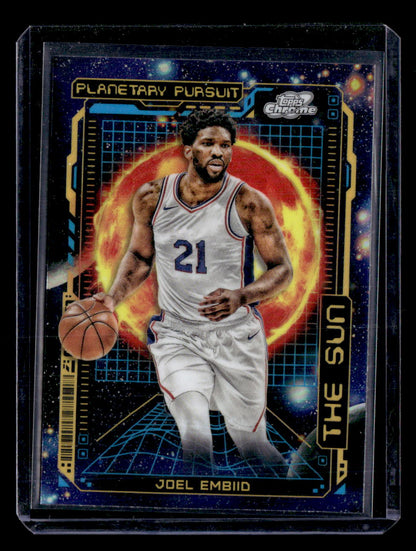 2023-24 Topps Chrome Cosmic #PPS-6 Joel Embiid Planetary Pursuit Sun