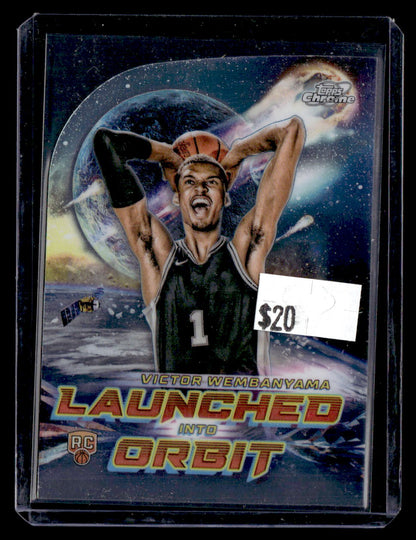2023-24 Topps Chrome Cosmic #LIO-1 Victor Wembanyama Launched Into Orbit
