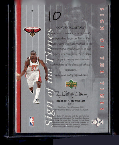 1999-00 SP Authentic #JT Jason Terry Sign of the Times