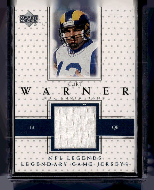 2000 Upper Deck Legends #LJ-KW Kurt Warner Legendary Game Jerseys