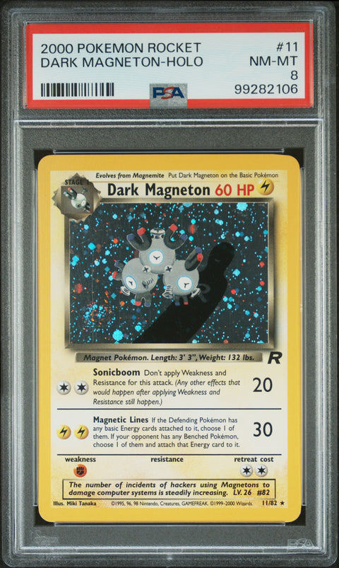 2000 Pokemon Rocket Dark Magneton-Holo #11 PSA 8