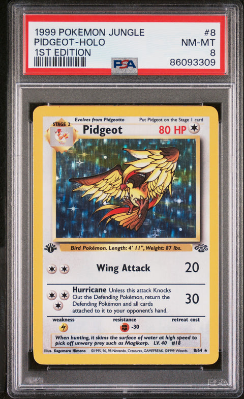 1999 Pokemon Jungle Pidgeot-Holo #8 PSA 8