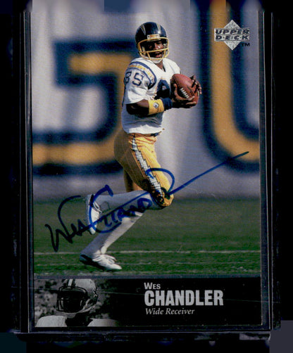 1997 Upper Deck Legends #AL-87 Wes Chandler Autographs