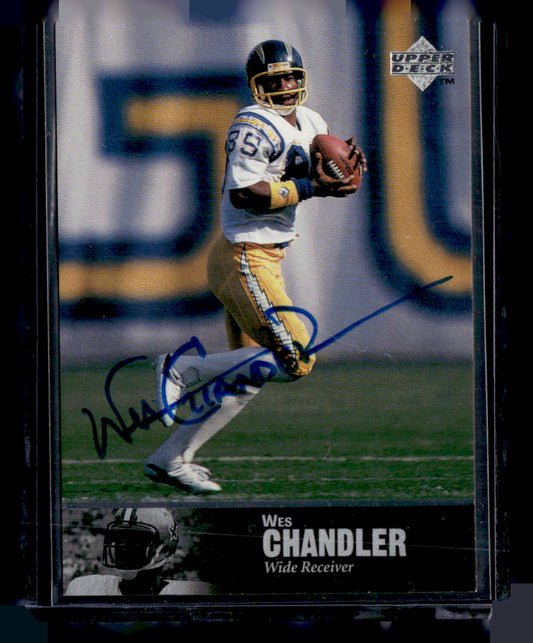 1997 Upper Deck Legends #AL-87 Wes Chandler Autographs