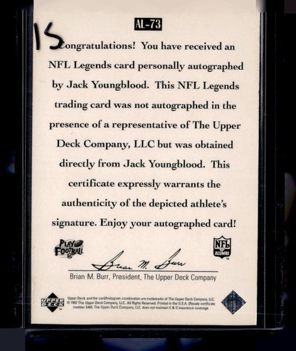 1997 Upper Deck Legends #AL-73 Jack Youngblood Autographs